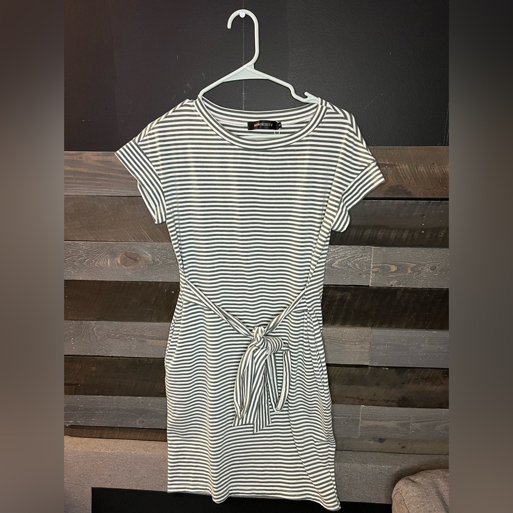 Merokeety Striped Dress w/Pockets